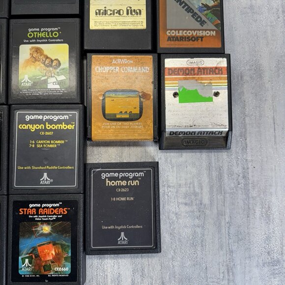 COLECO VISION & ADAM Atari LOT 33 GAMES YARS DONKEY KONG Mouse Trap PAC Man + - Picture 4 of 5